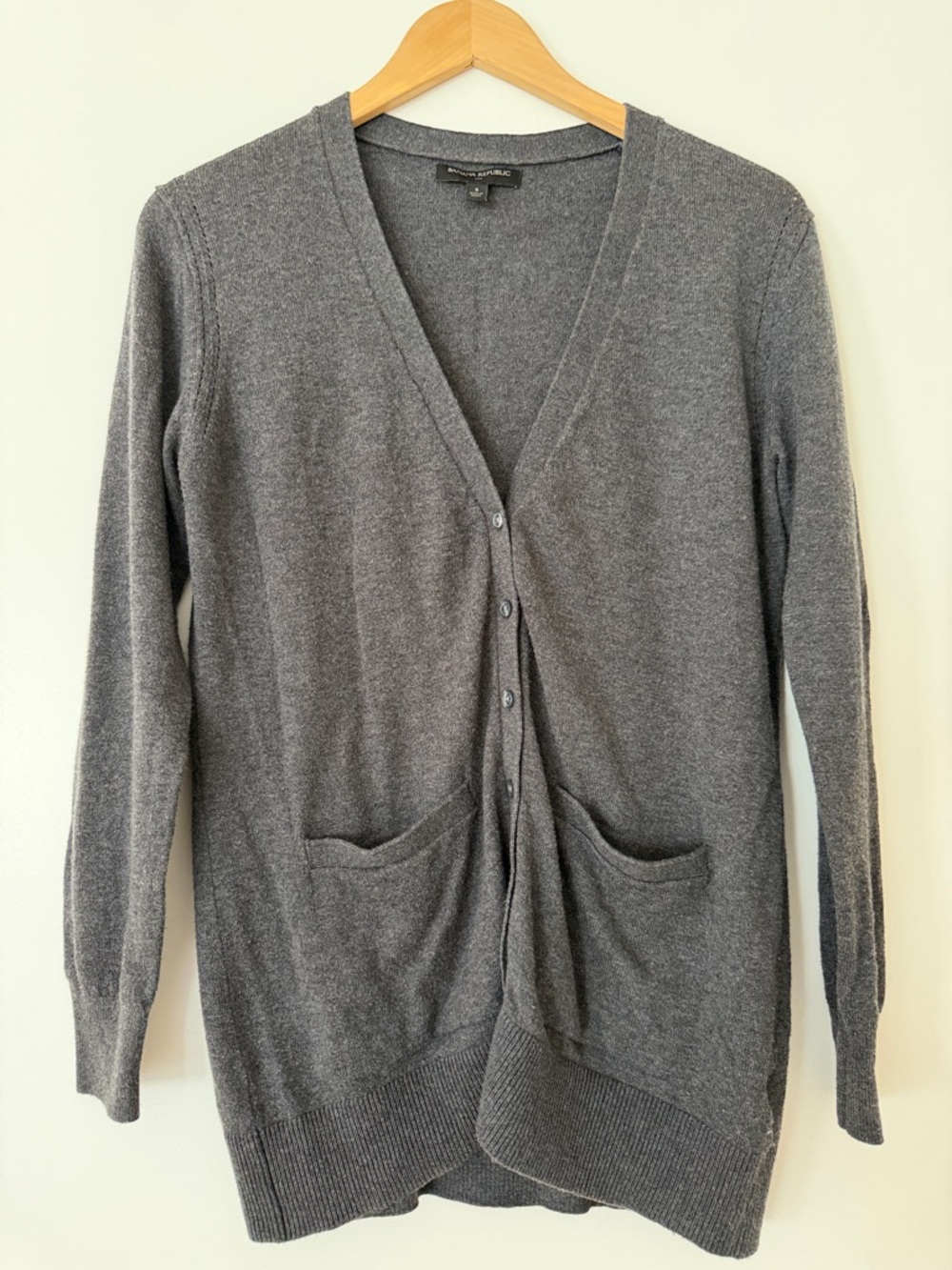 Banana Republic Gray Women's Sweater Cardigan Cotton Blend Size Small Office